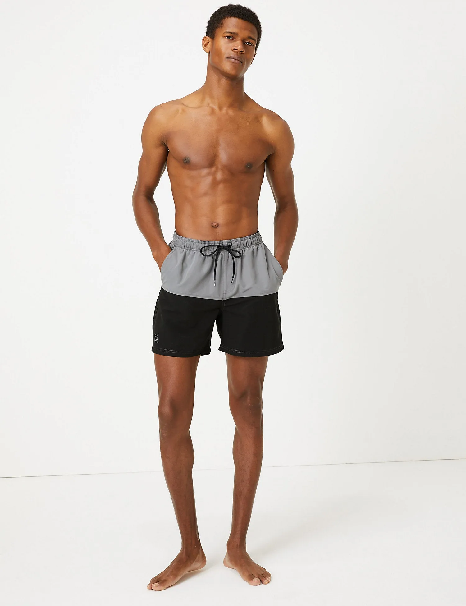 Quick Dry Colour Block Swim Shorts