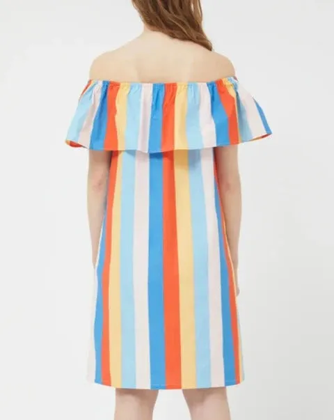 Rainbow Off Shoulder Dress