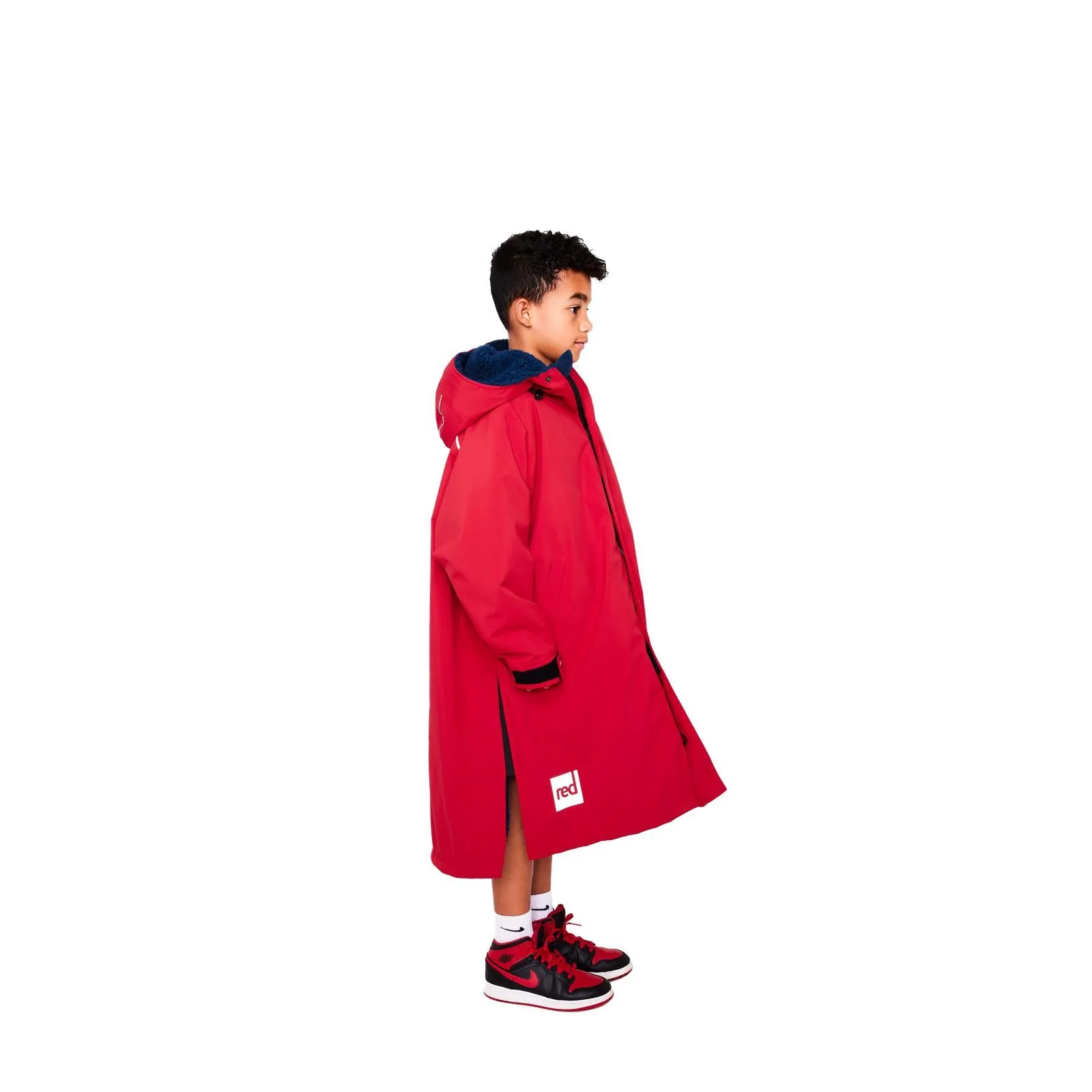 Red Kids Dry Pro Hooded Waterproof Changing Robe