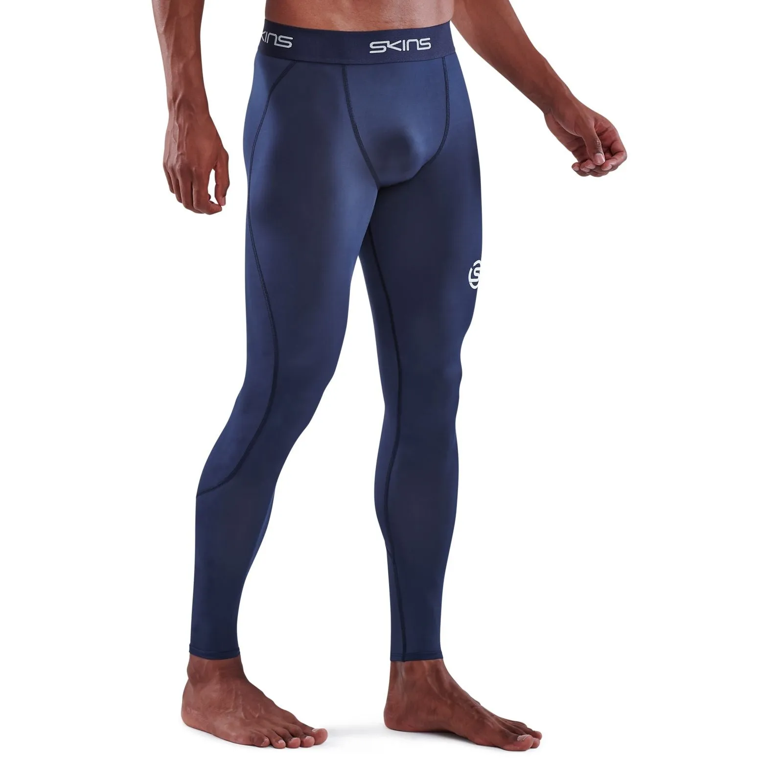 SKINS SERIES-1 MEN'S LONG TIGHTS NAVY BLUE