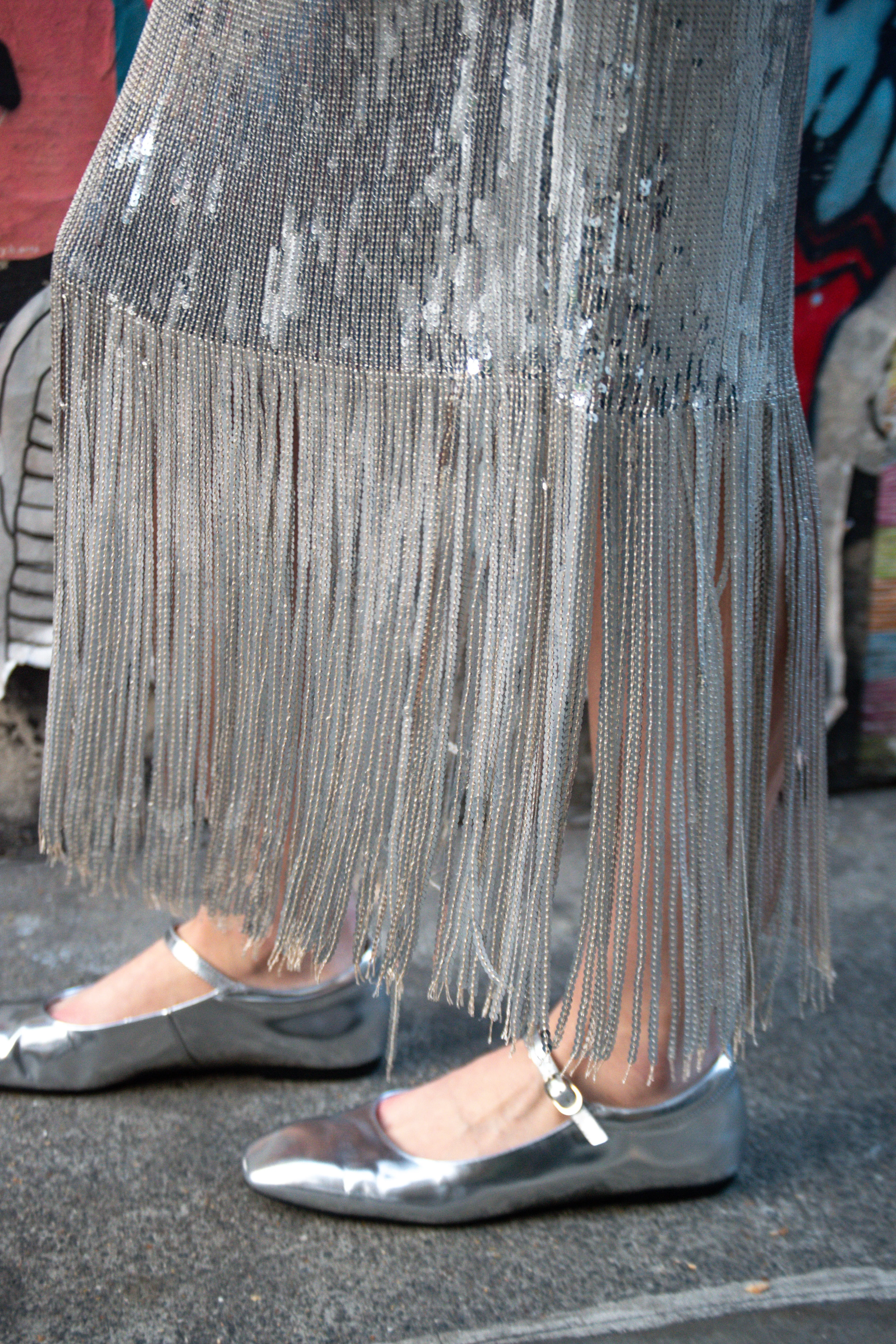 Stella Nova Sequin Fringed Skirt