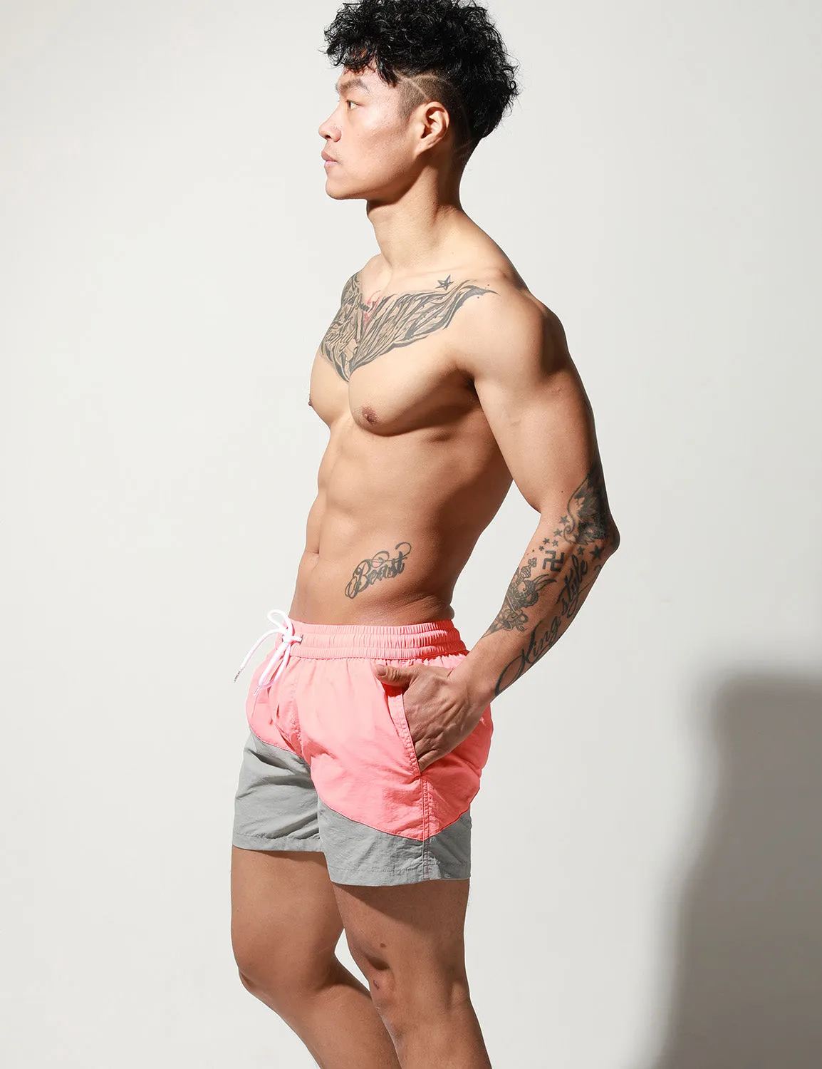 Stitching Sport Quick-Dry Beach Surf Shorts S6023