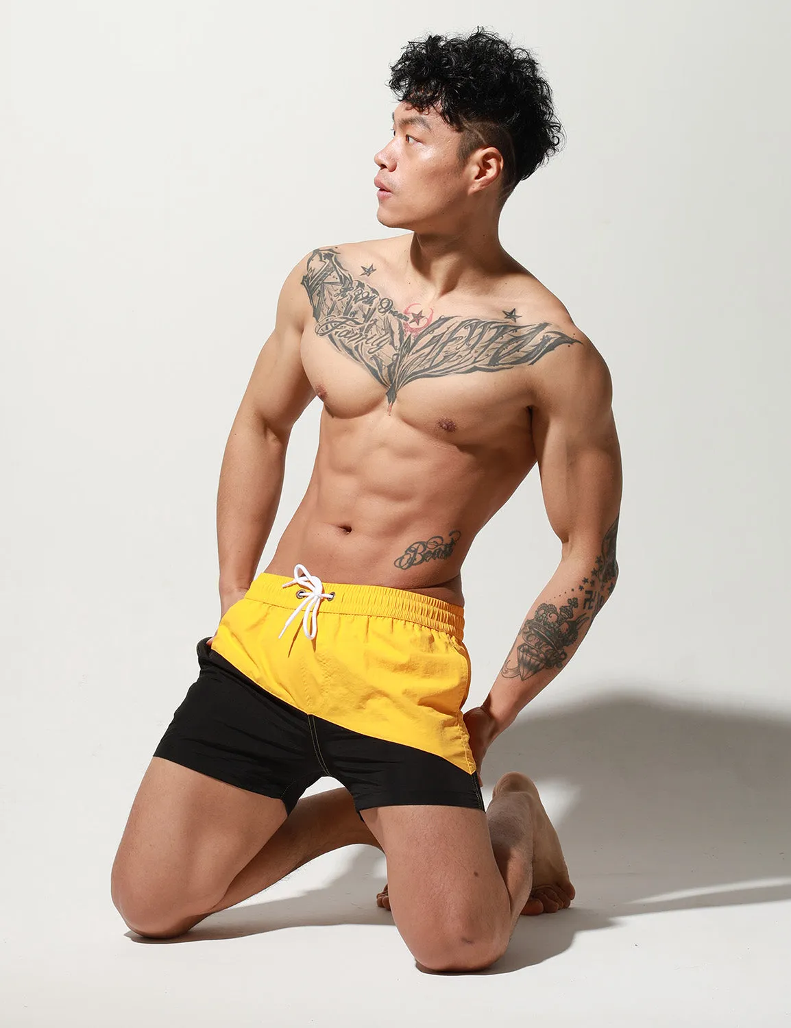 Stitching Sport Quick-Dry Beach Surf Shorts S6023