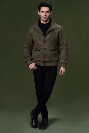 SUEDE JACKET OLIVE