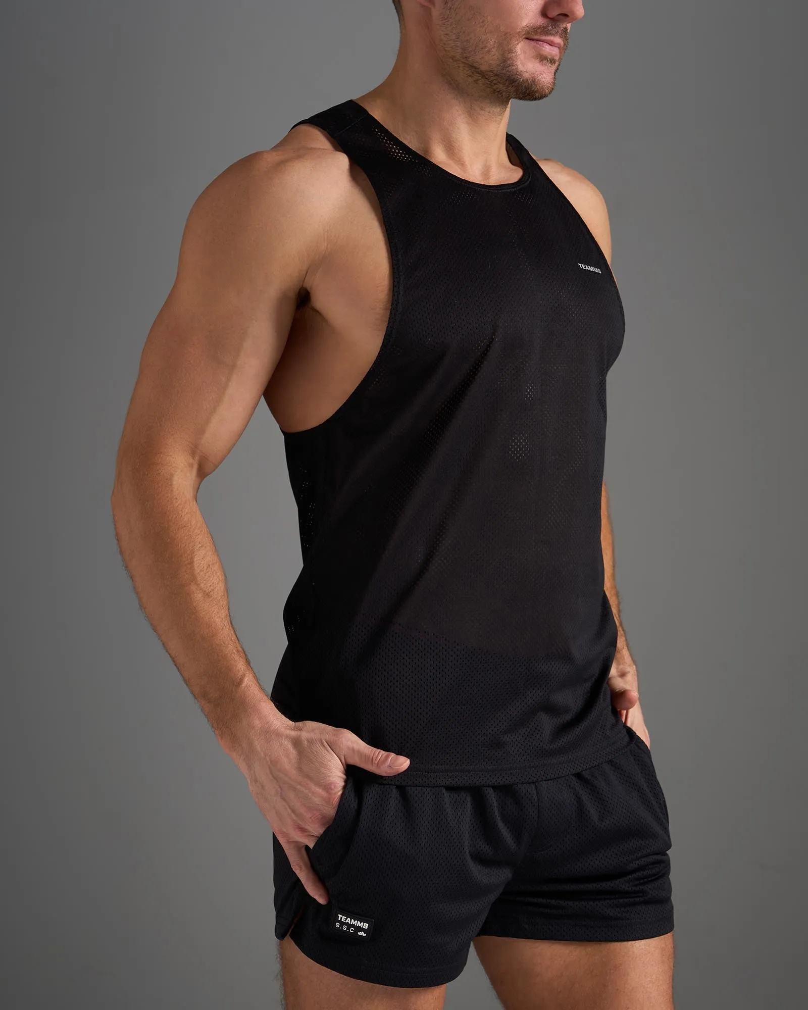 TEAMM8 S.S.C. Mesh Tank - Black