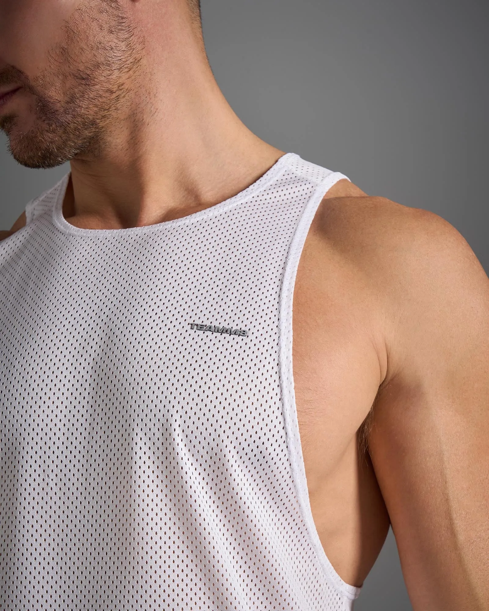 TEAMM8 S.S.C. Mesh Tank - White