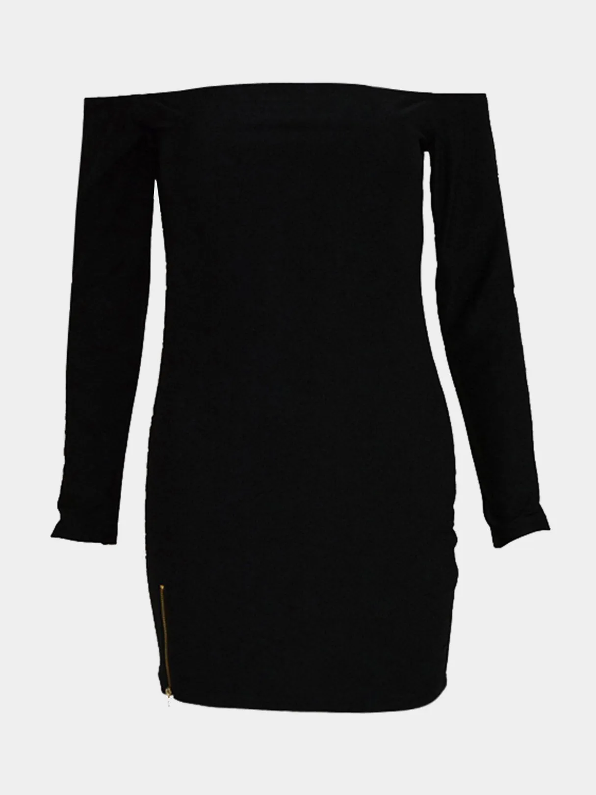 Wholesale Backless Long Sleeve Black Dresses