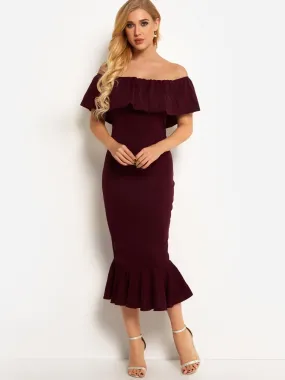 Wholesale Off Shoulder Short Sleeve Dresses